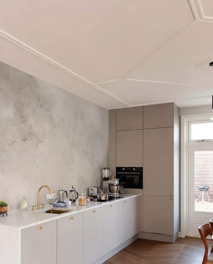 peintures murales Mur en béton beige u97236