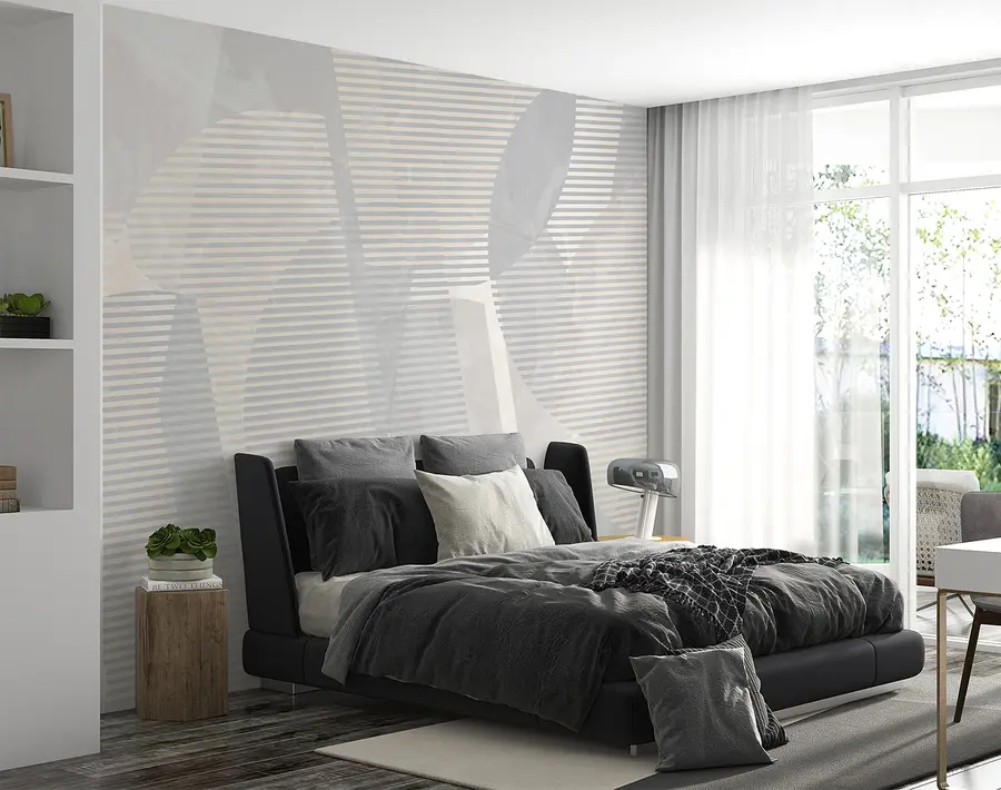 Wall Mural Photo Wallpaper Geometric abstraction on a marble background in pastel colors u95373