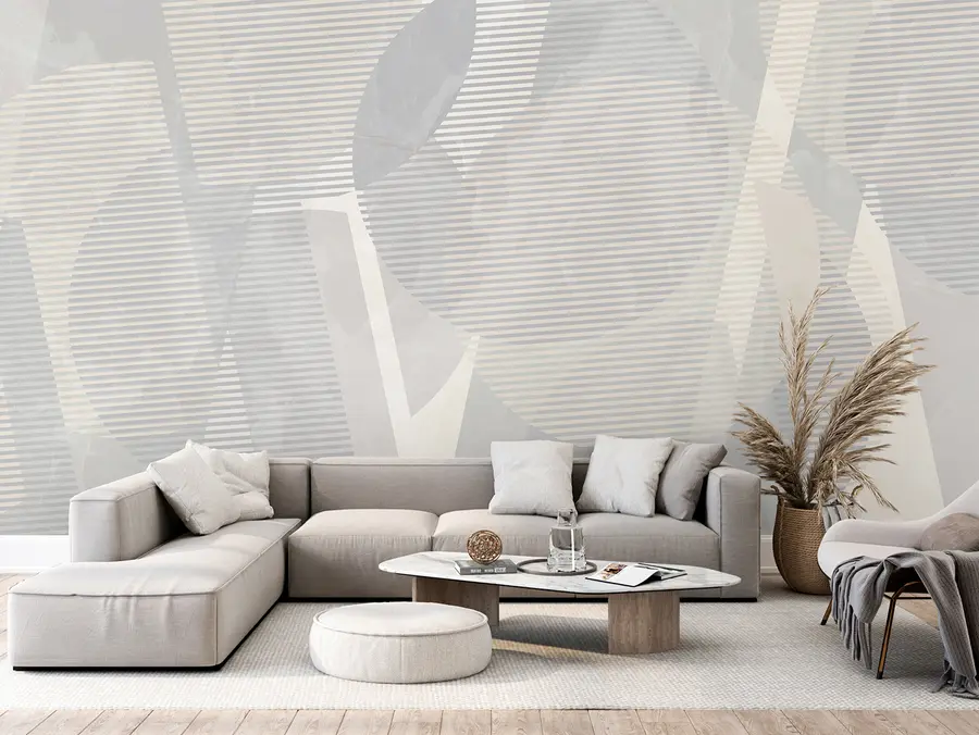 Wall Mural Photo Wallpaper Geometric abstraction on a marble background in pastel colors u95373