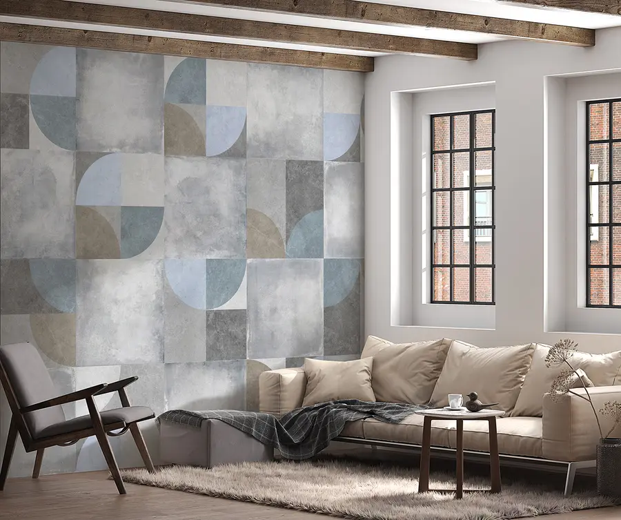 Wall Mural Photo Wallpaper Abstract geometric pattern with cement texture background u97268