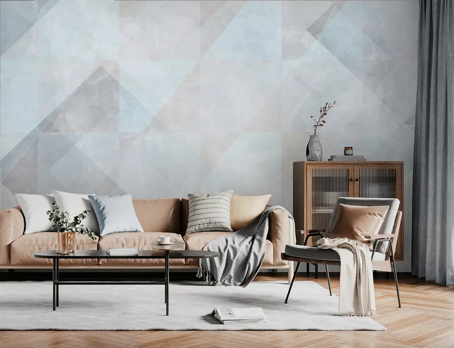 Wall Mural Photo Wallpaper Geometric abstraction in pastel colors u97267