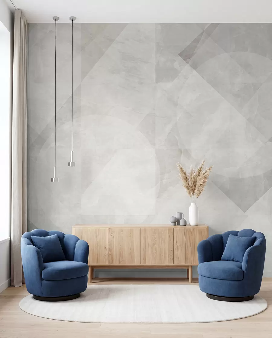 Wall Mural Photo Wallpaper Geometric abstraction on a marble background in pastel colors u97269