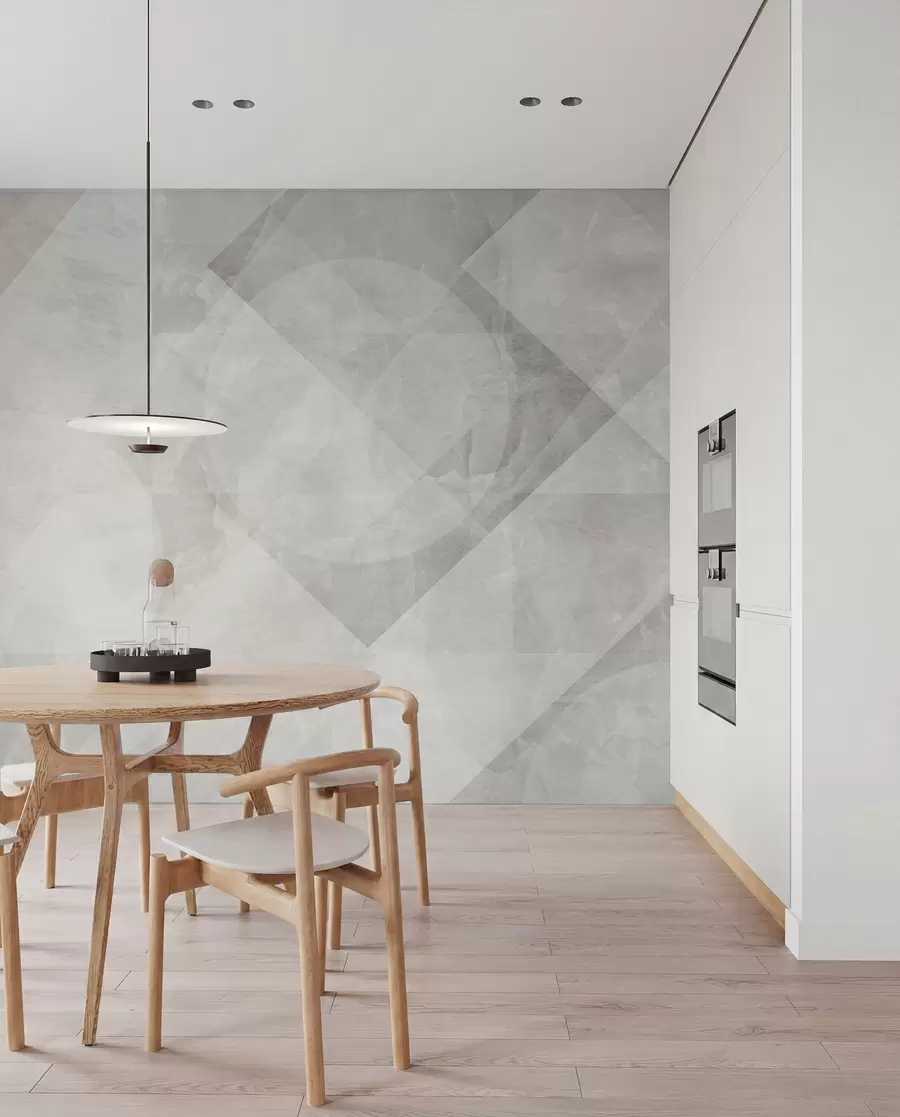 Wall Mural Photo Wallpaper Geometric abstraction on a marble background in pastel colors u97269