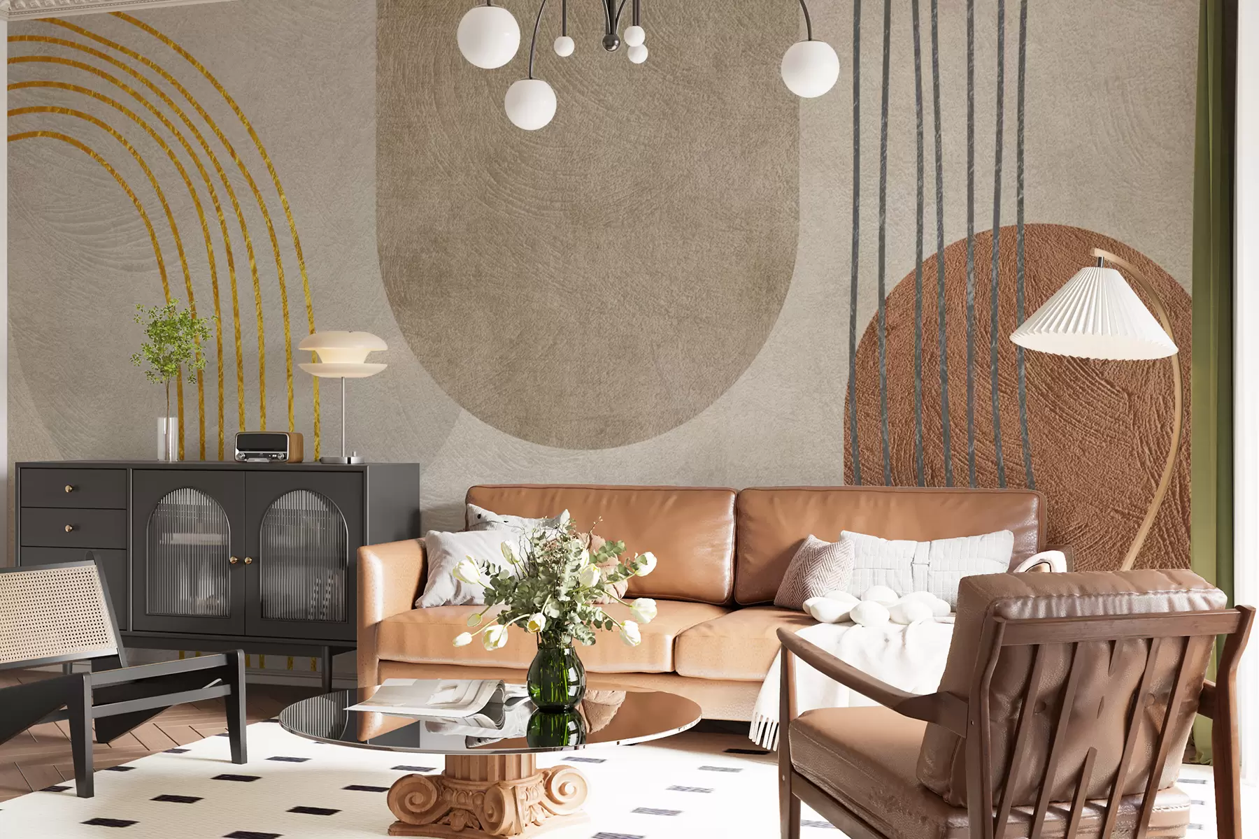 peintures murales Motif boho abstrait u97255