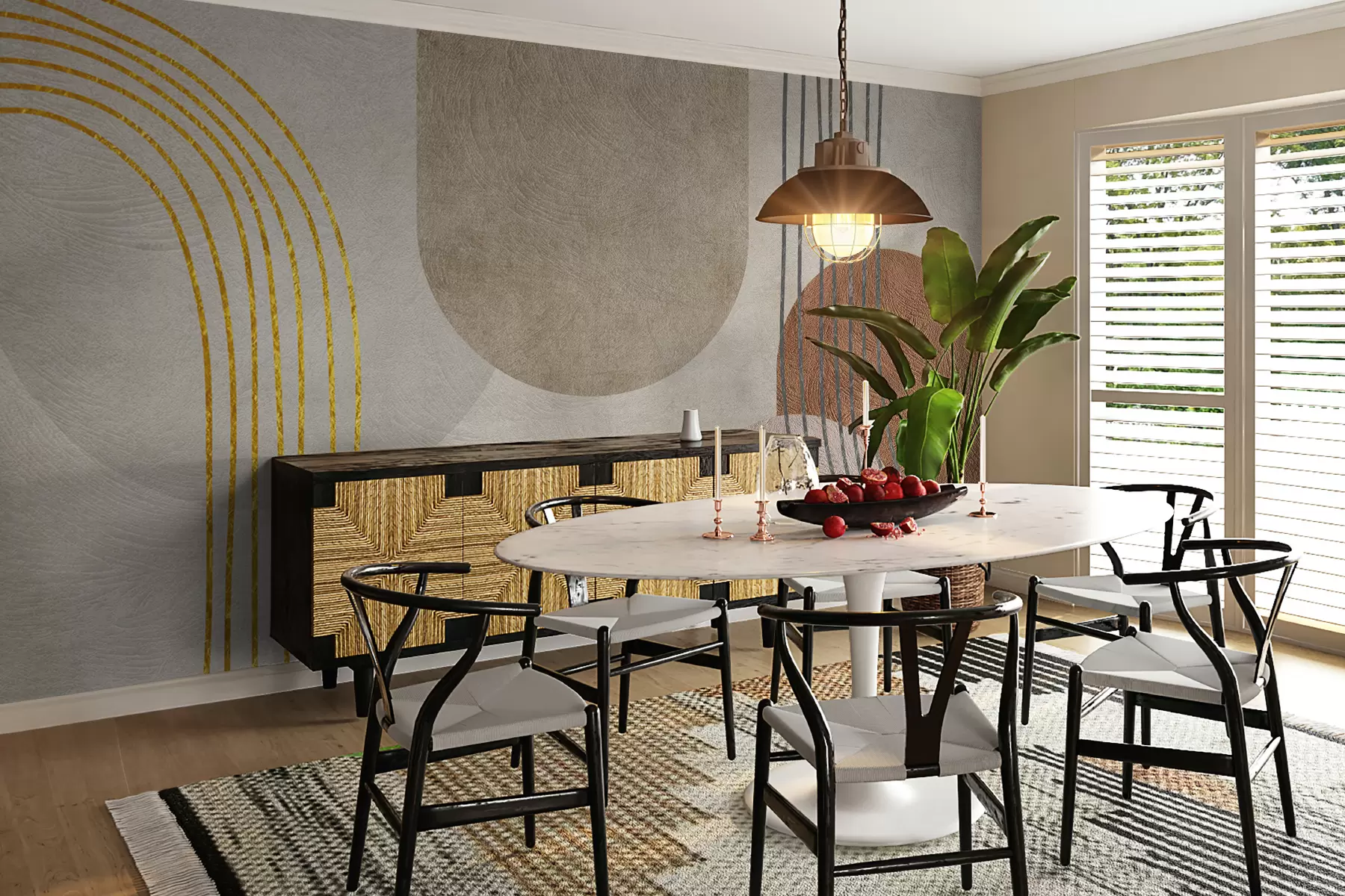 Wall Mural Photo Wallpaper Abstract boho pattern u97255