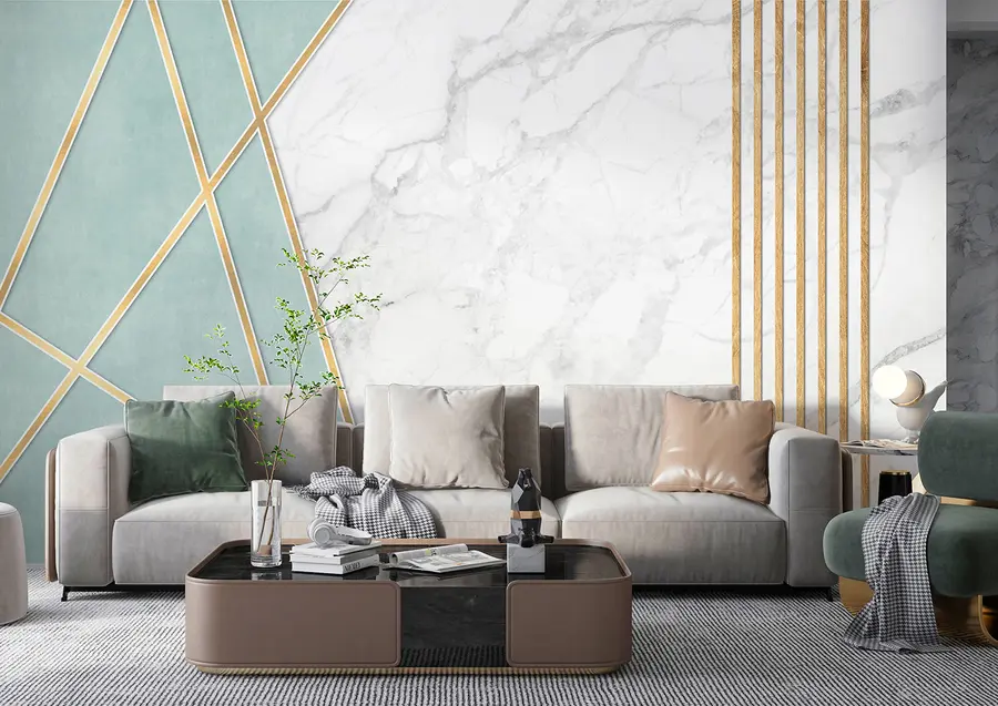 Wall Mural Photo Wallpaper Marble background with geometry and lines u95385