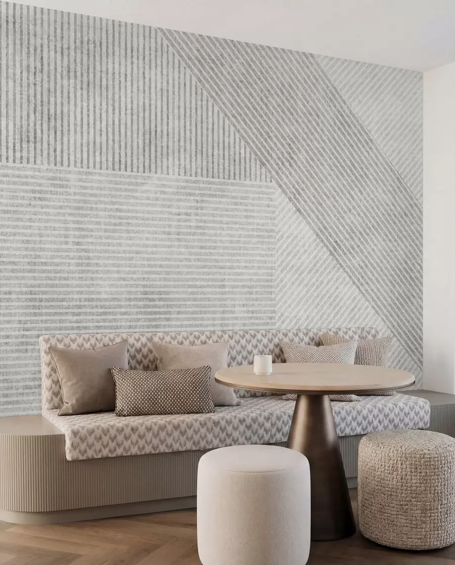 wall murals Geometric vintage lines u96331