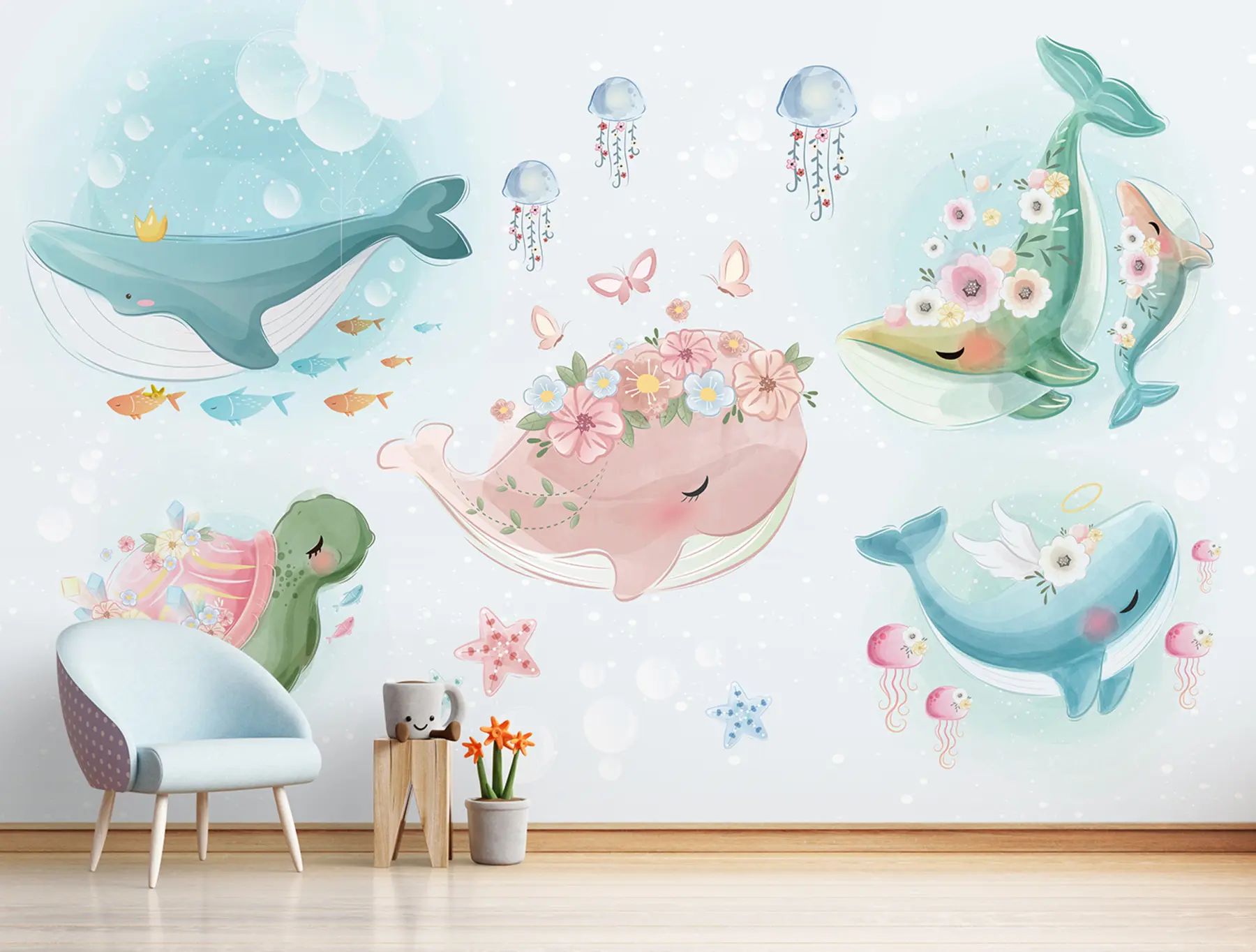 murales Simpáticos animales marinos u96442