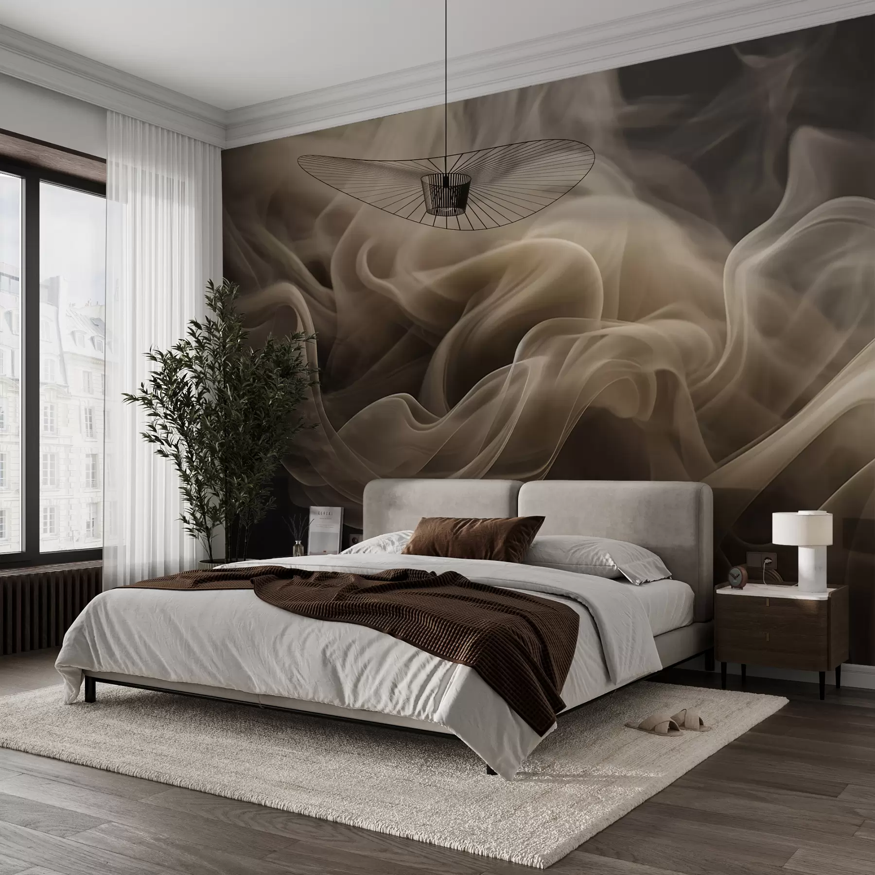 peintures murales Vagues de fumée abstraites u96591