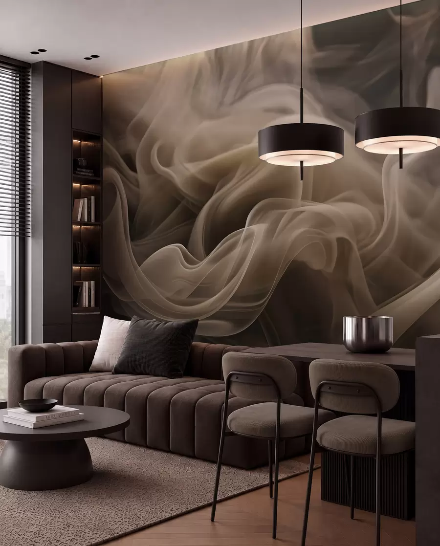 Wall Mural Photo Wallpaper Abstract waves of smoke u96591