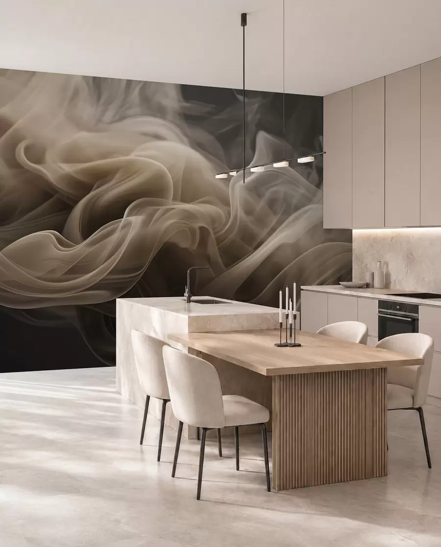 peintures murales Vagues de fumée abstraites u96591
