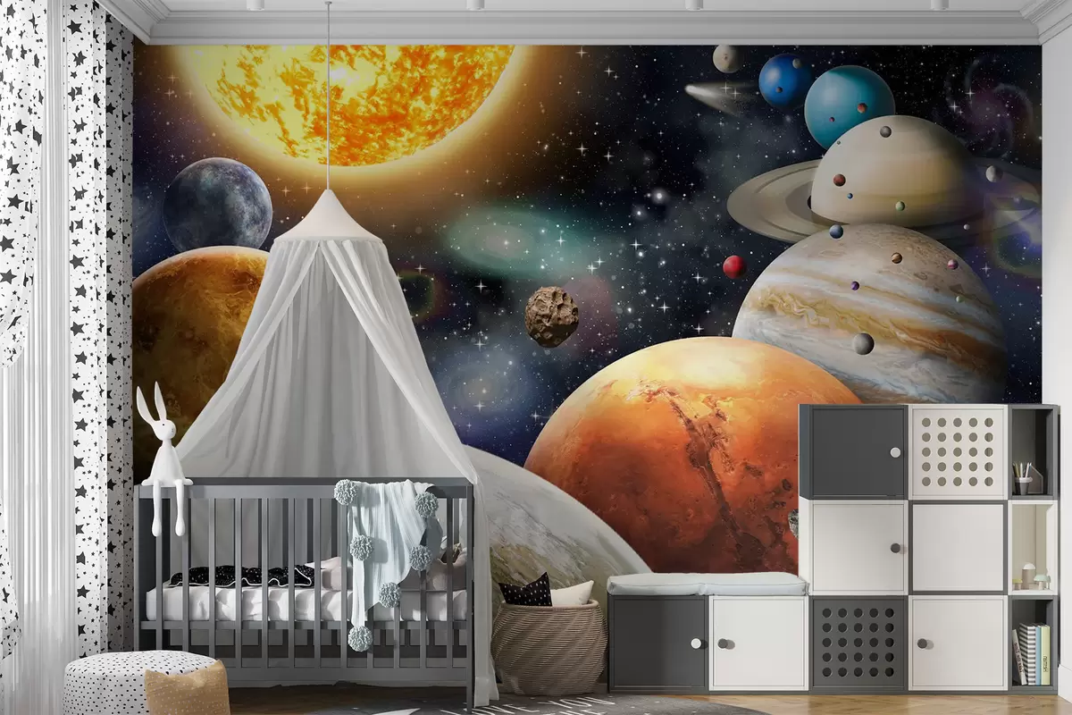 Wall Mural Photo Wallpaper Colorful planets of the solar system u97422