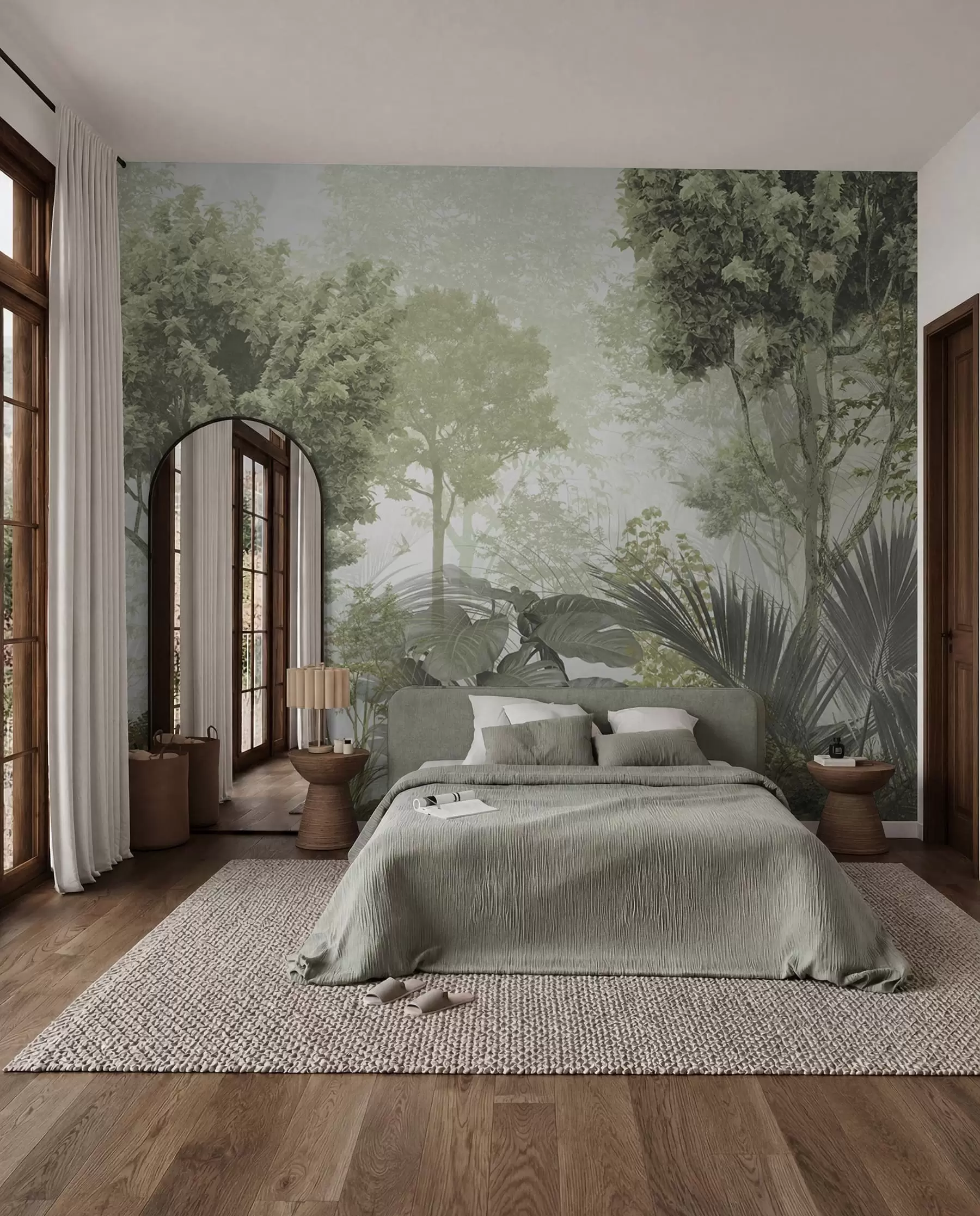 wall murals Morning in the depths of the forest u97409