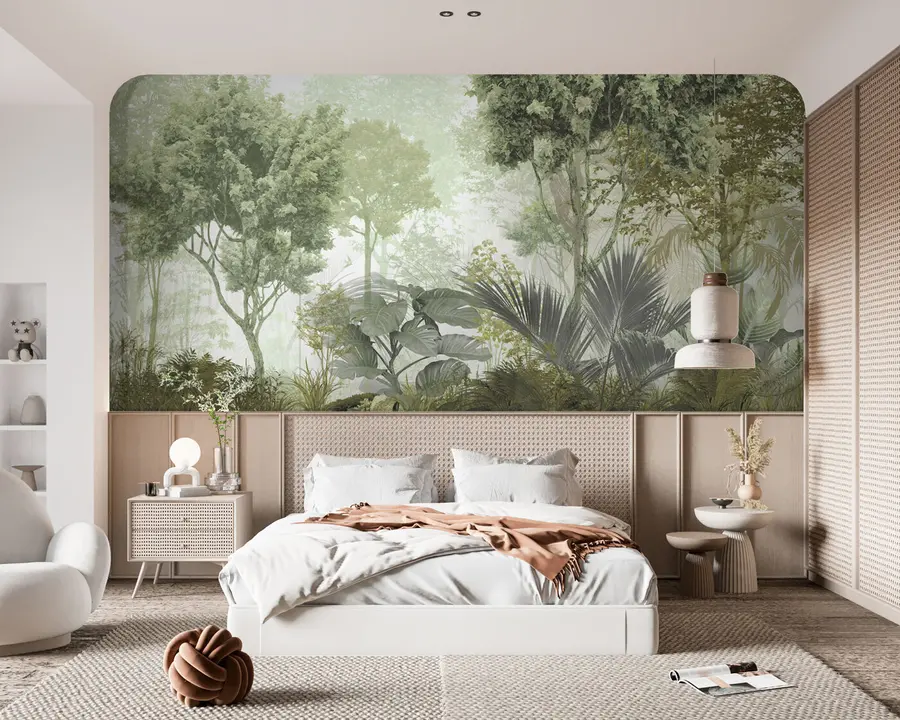 Wall Mural Photo Wallpaper Morning in the depths of the forest u97409