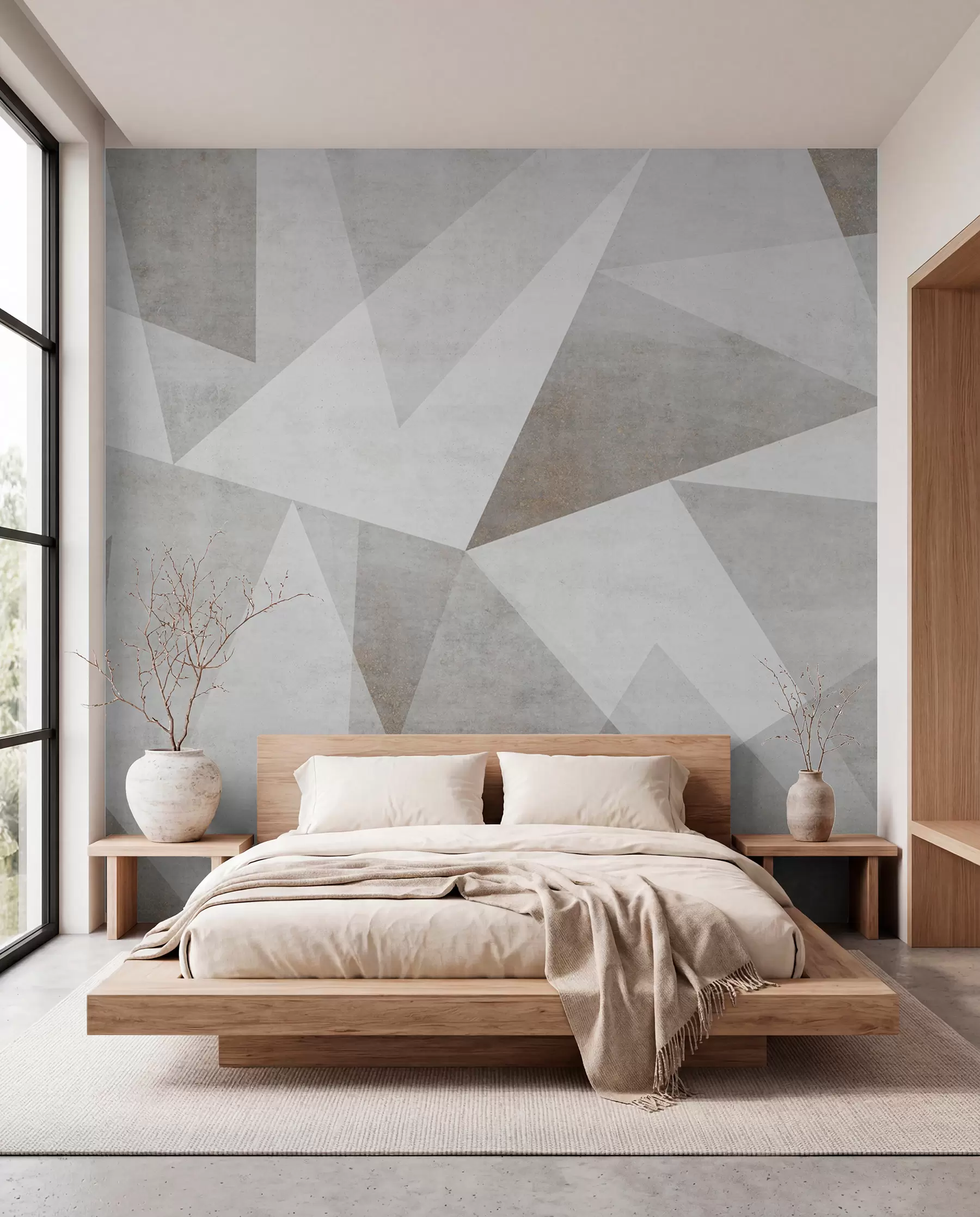 Wall Mural Photo Wallpaper Hermetry triangles with lines u97345