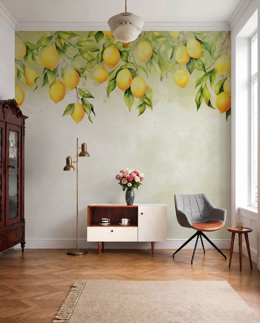 Wall Mural Photo Wallpaper Tender lemon branches u97595