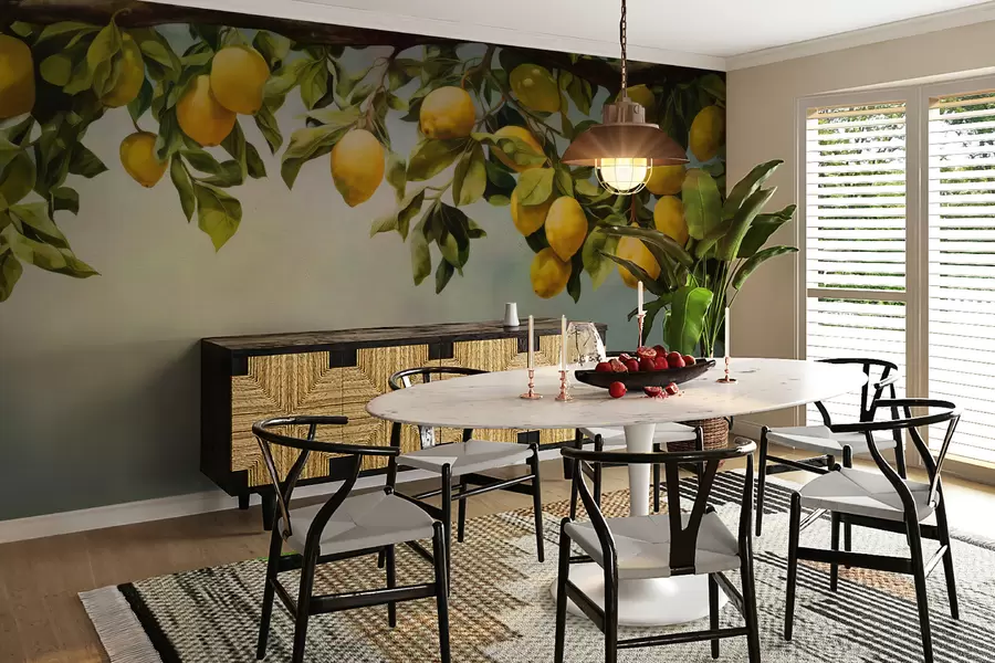 Wall Mural Photo Wallpaper Vintage lemon tree branches u97600