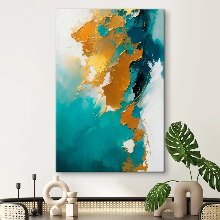 wall murals Abstract waves of color and texture s35823