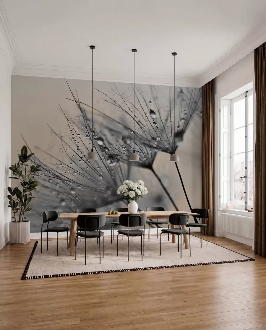 peintures murales Rosée de pissenlit argentée u57557v2