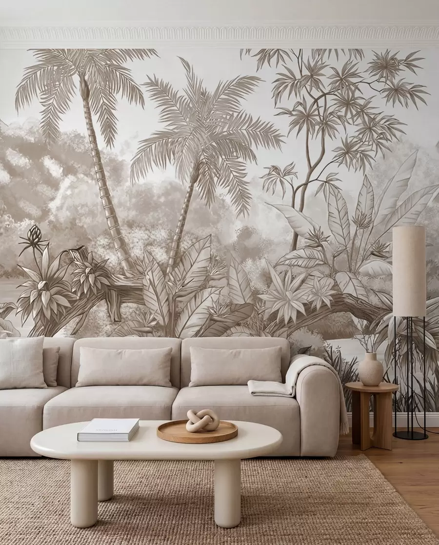 Wall Mural Photo Wallpaper Tropics in beige u59039v2