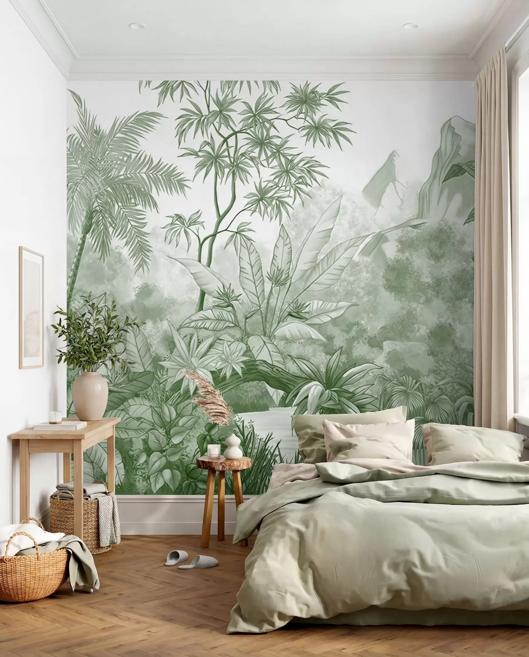 peintures murales Tropiques en vert u59039v3