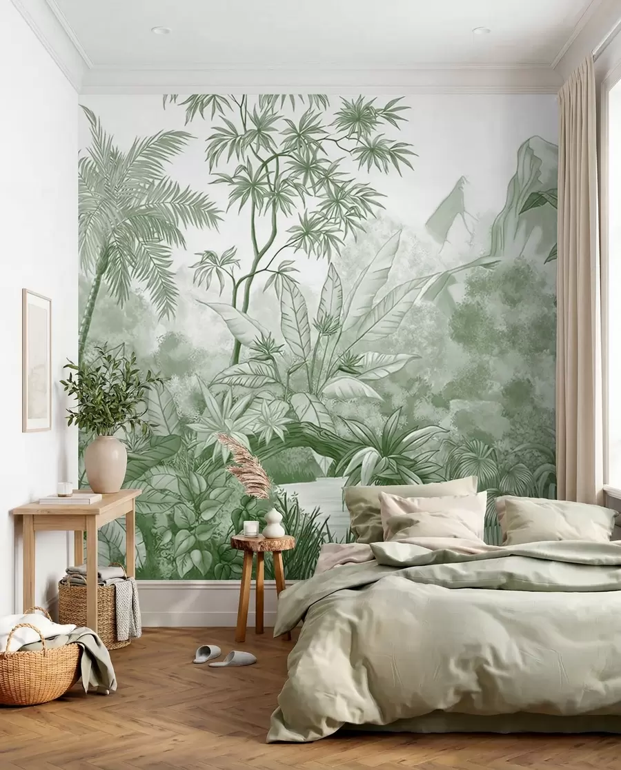 wall murals Tropics in green u59039v3