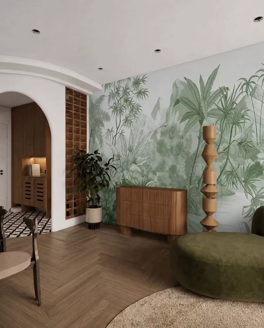 Wall Mural Photo Wallpaper Tropics in green u59039v3