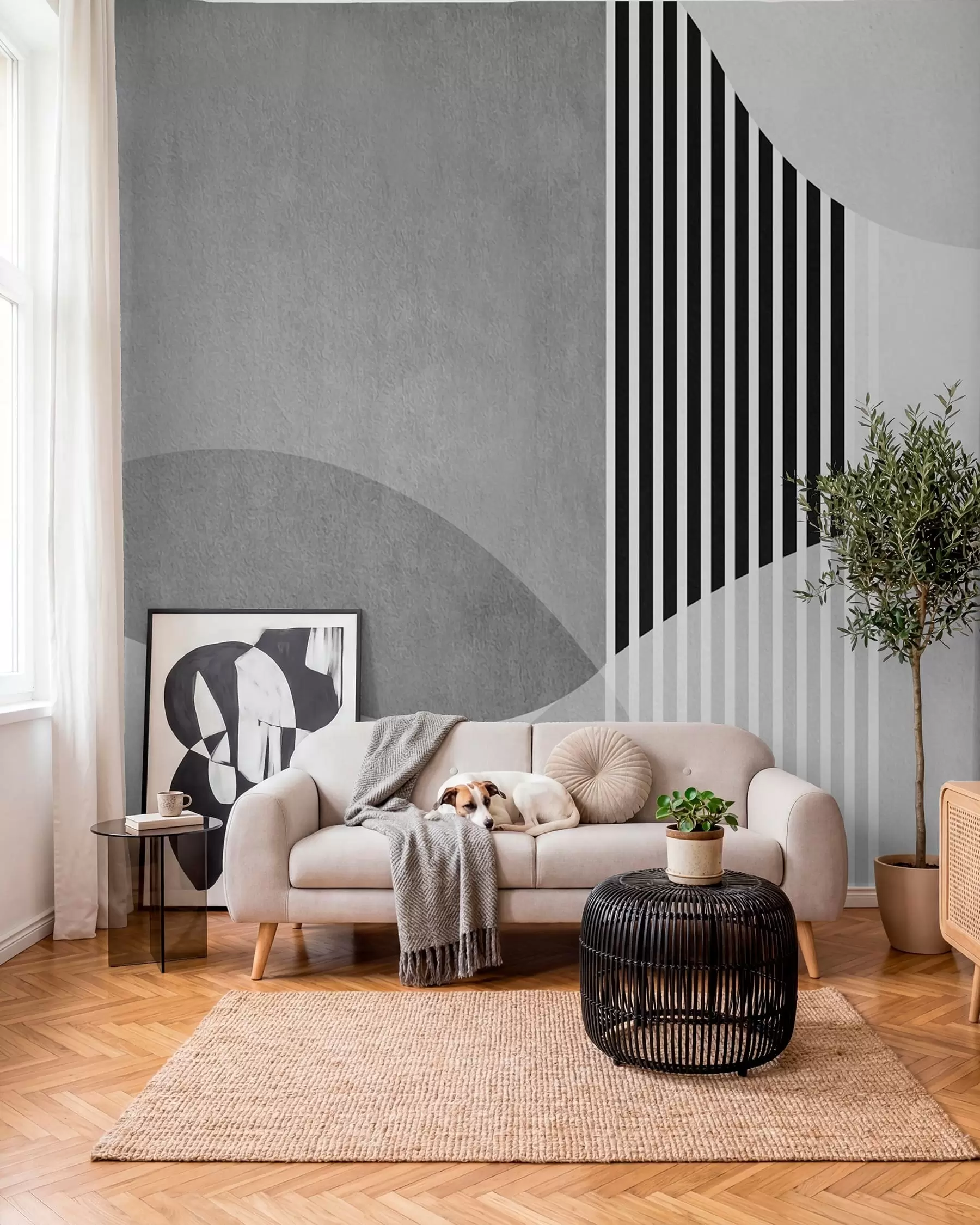 Wall Mural Photo Wallpaper Retro Arches in Gray u74075v2