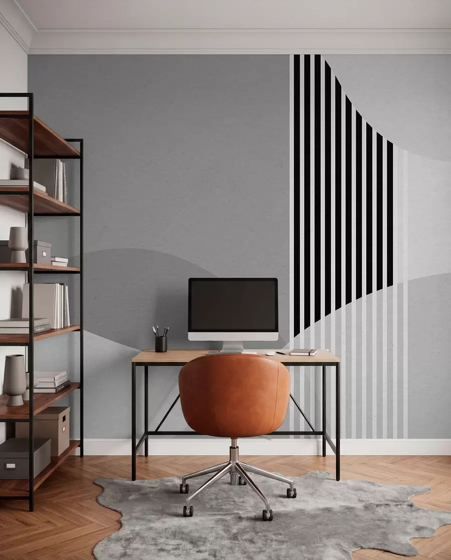 Wall Mural Photo Wallpaper Abstract retro style in gray u74075v2