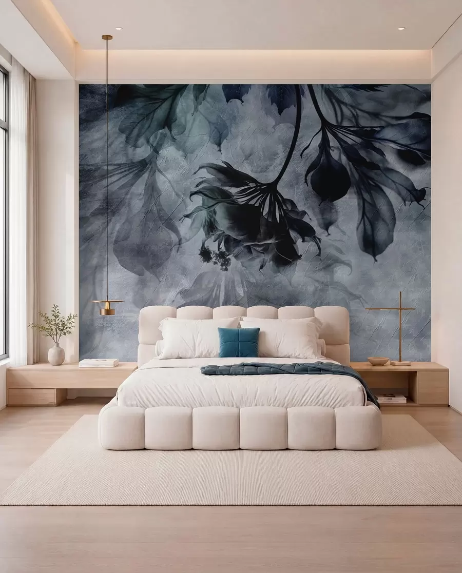 peintures murales Branches dans l’ombre bleue u93927v1