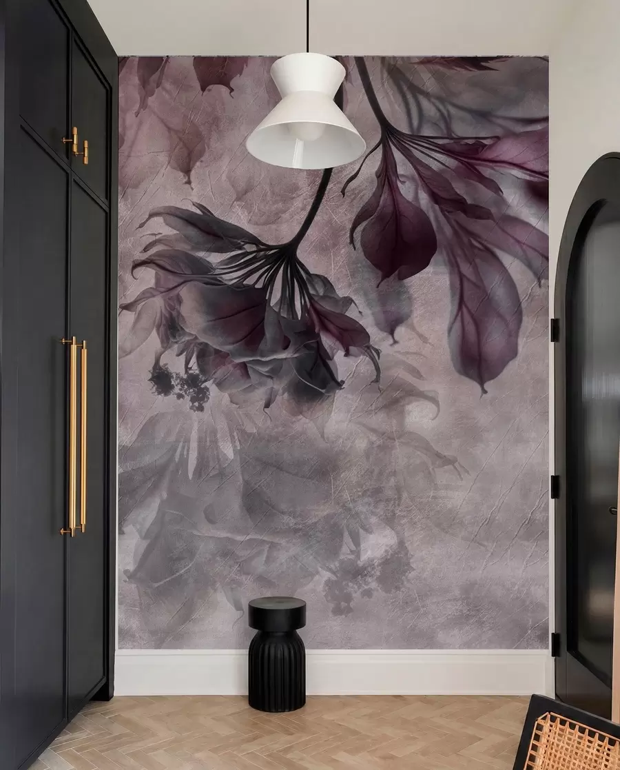 peintures murales Branches délicates et translucides en rose u93927v3