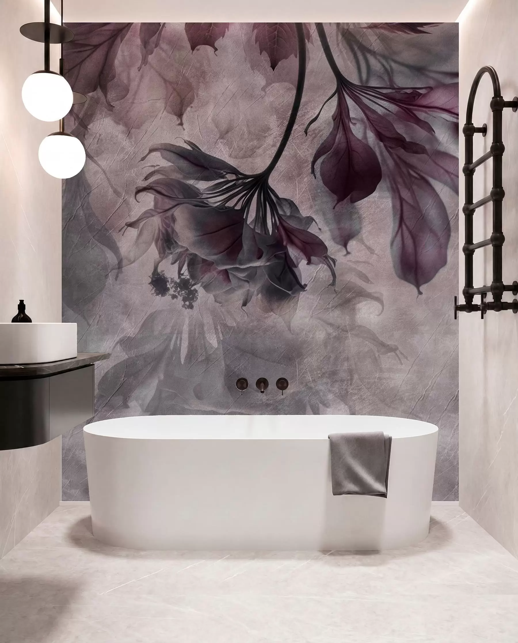 peintures murales Branches en ombre prune u93927v3