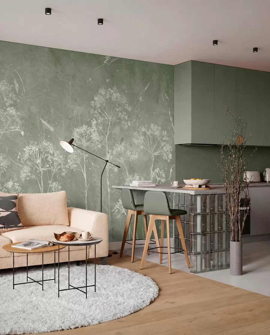 peintures murales Fleurs sauvages dans un style grunge u96551v1