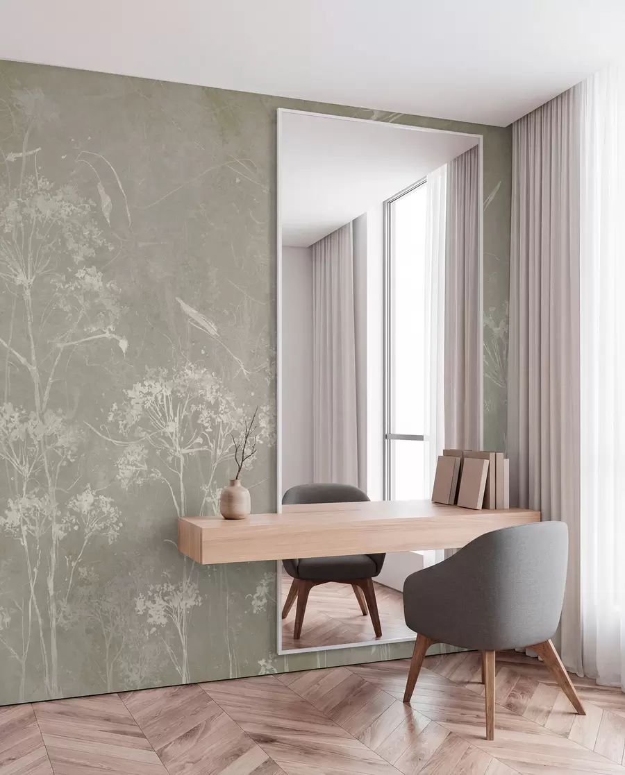 Wall Mural Photo Wallpaper Wild flowers in grunge style u96551v2
