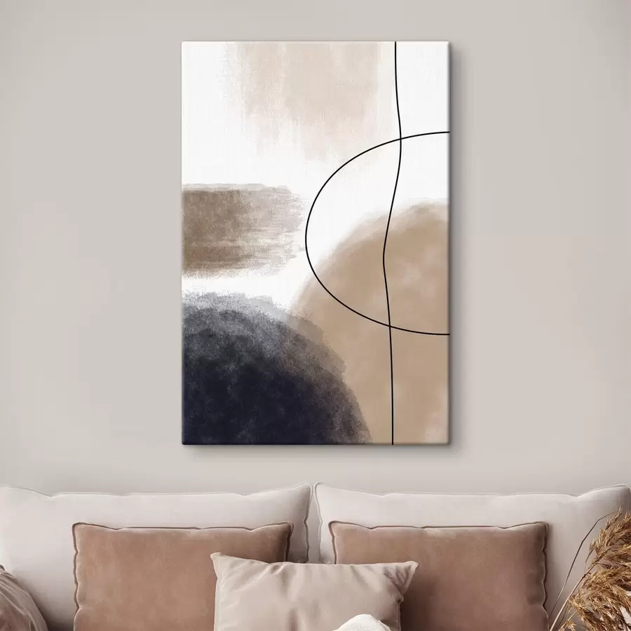 murales Formas abstractas en una paleta de colores suaves s35944