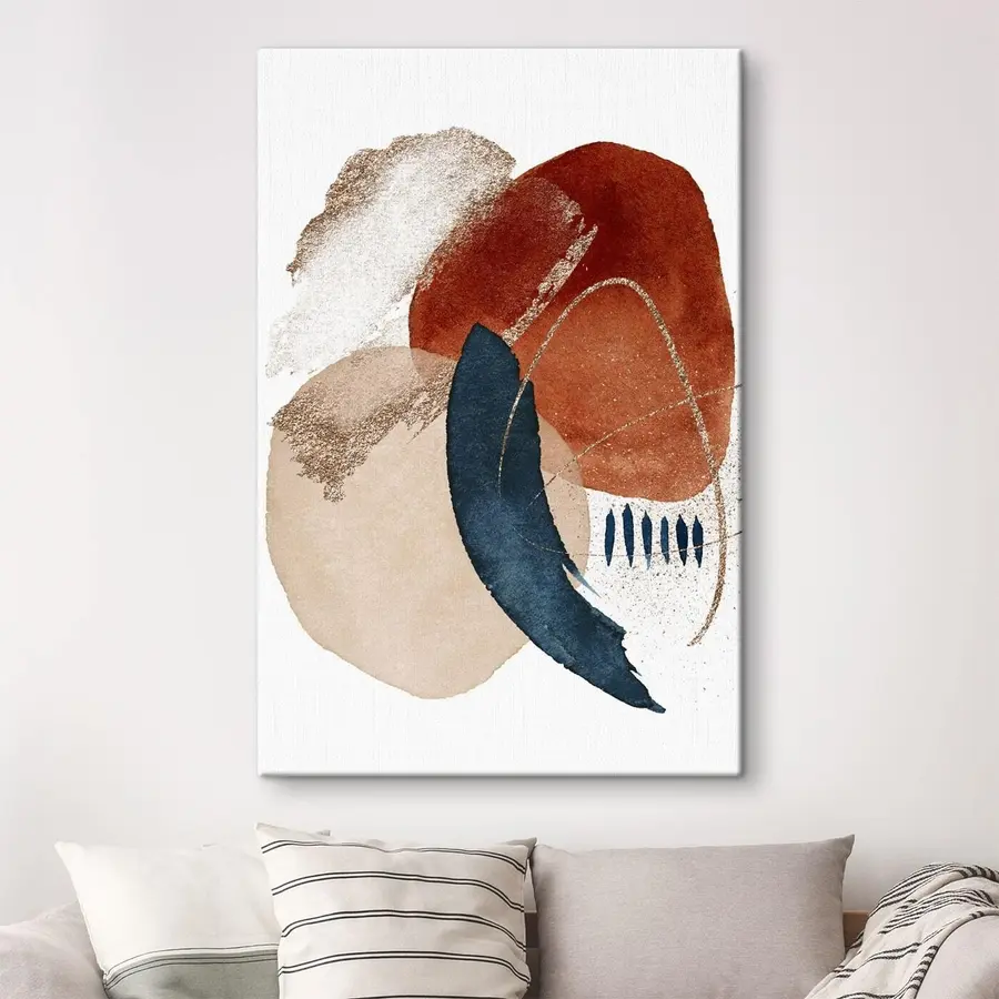 murales Formas abstractas en colores cálidos s35954