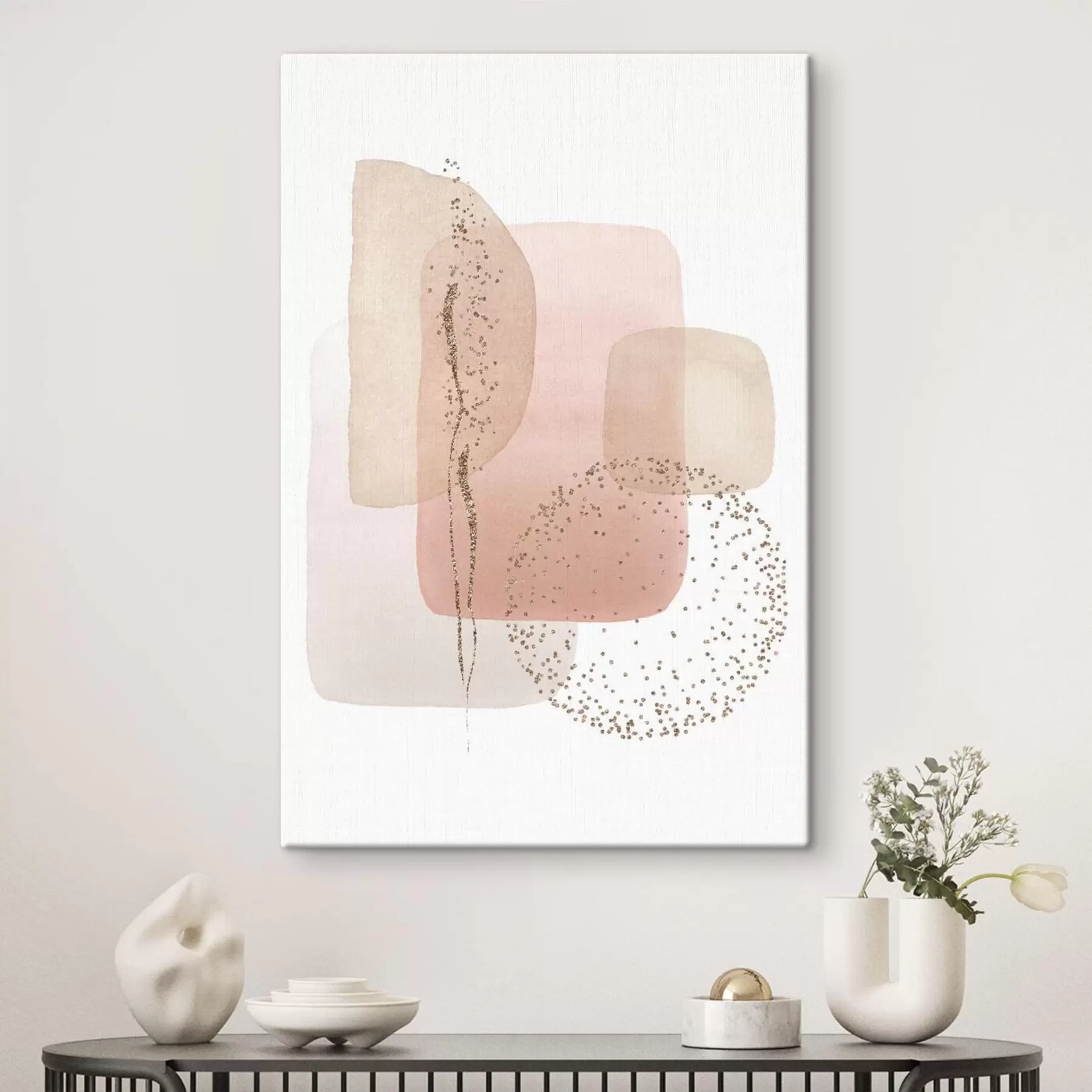 wall murals Abstract shapes in soft pastel colors s35959