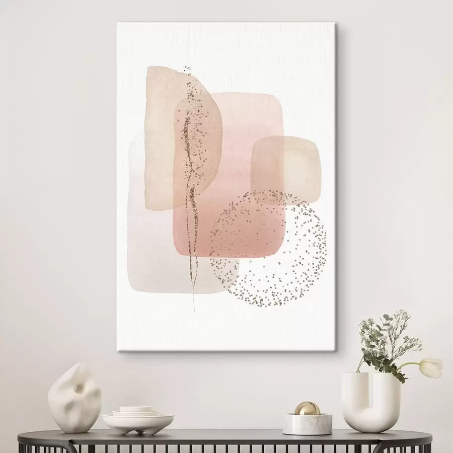 murales Formas abstractas en suaves colores pastel s35959
