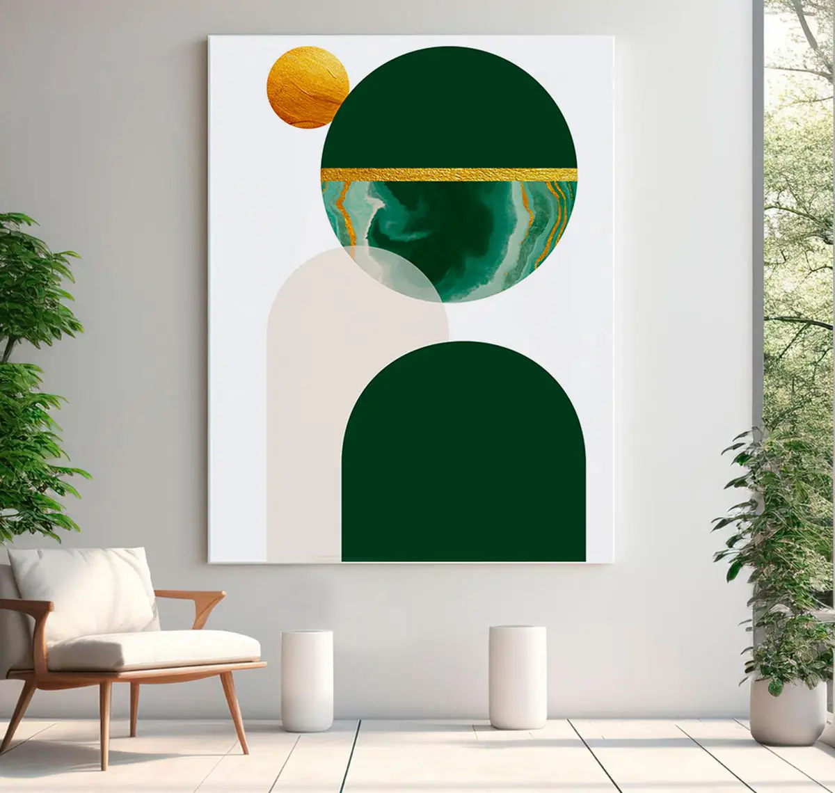 wall murals Geometric shapes in harmony and balance s35985