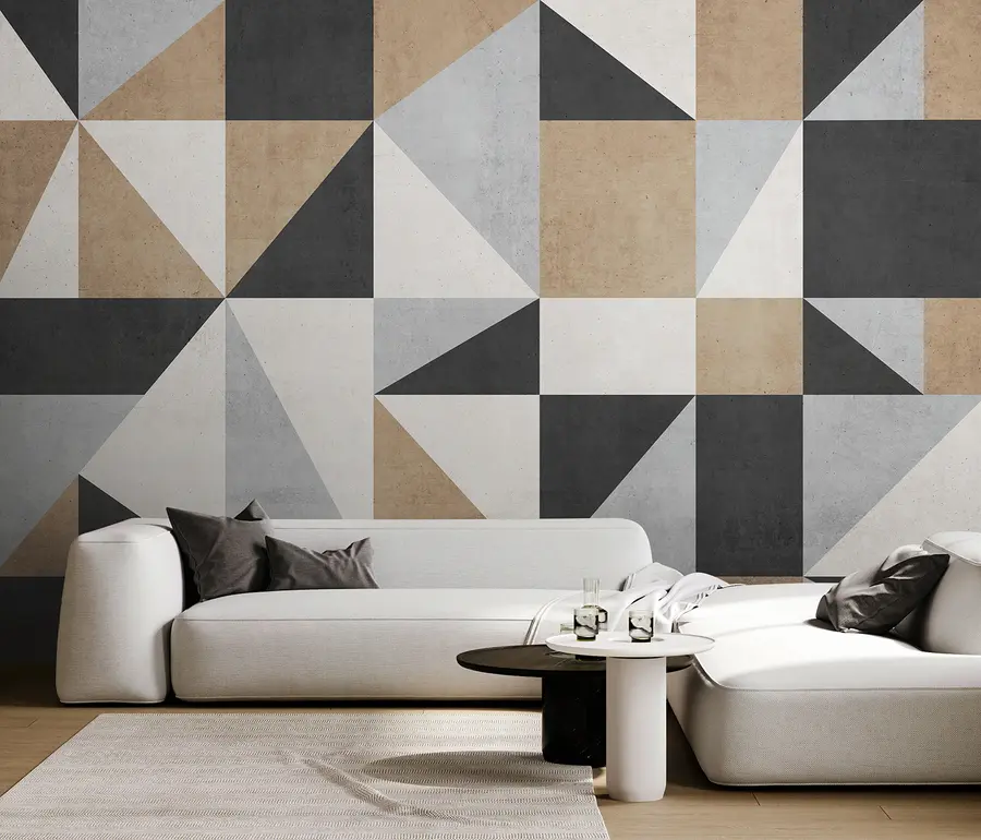 Wall Mural Photo Wallpaper Geometric abstraction on a concrete wall u97643