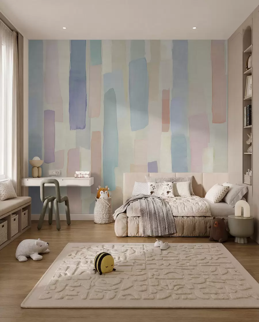 Wall Mural Photo Wallpaper Vertical rainbow stripes u97869