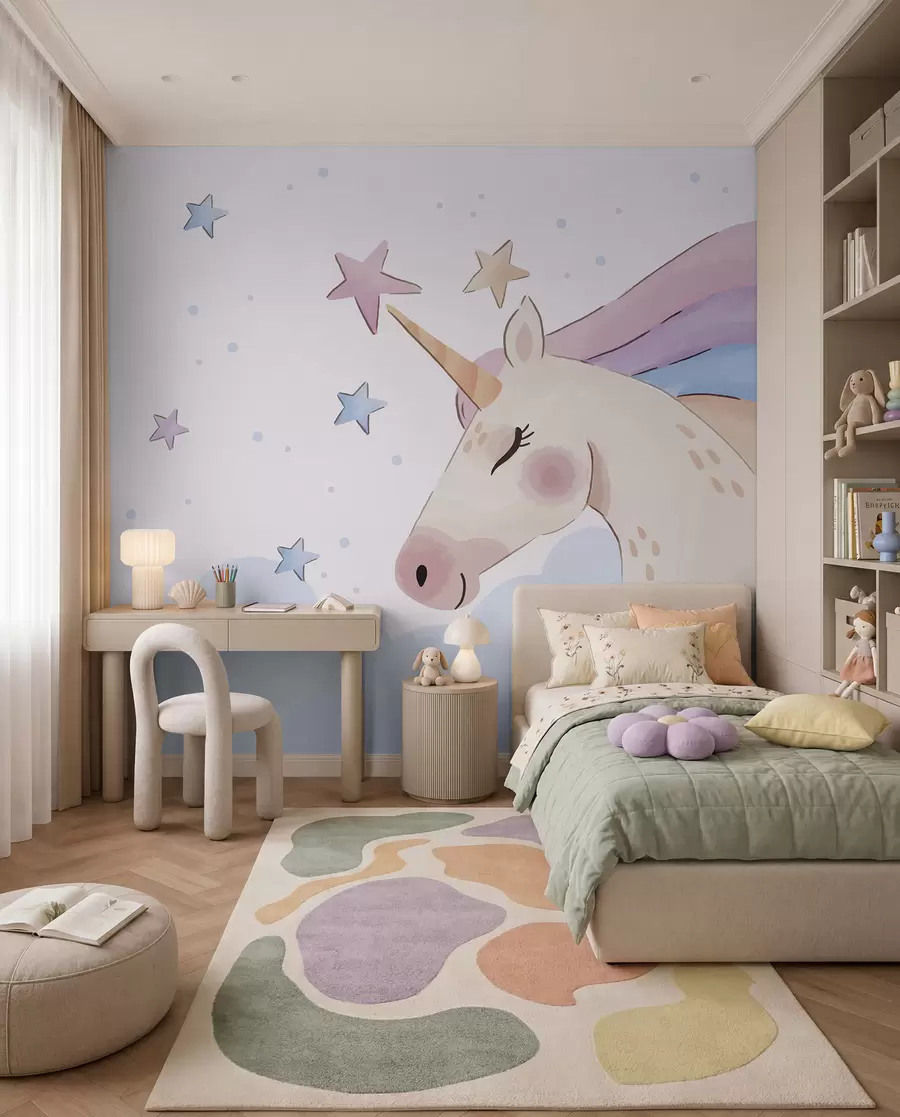 wall murals Unicorn’s Starry Mane u97532