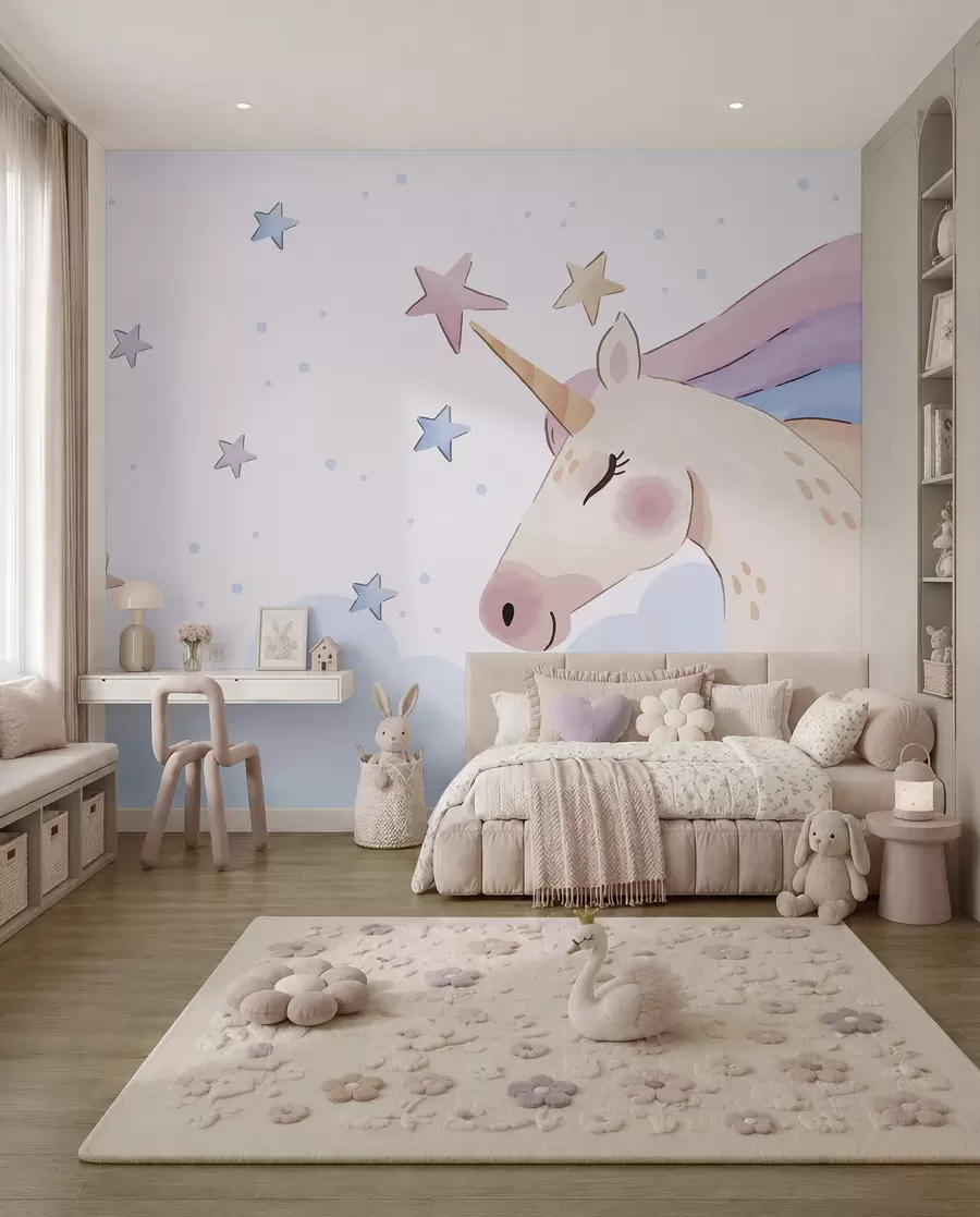 wall murals Unicorn’s Starry Mane u97532
