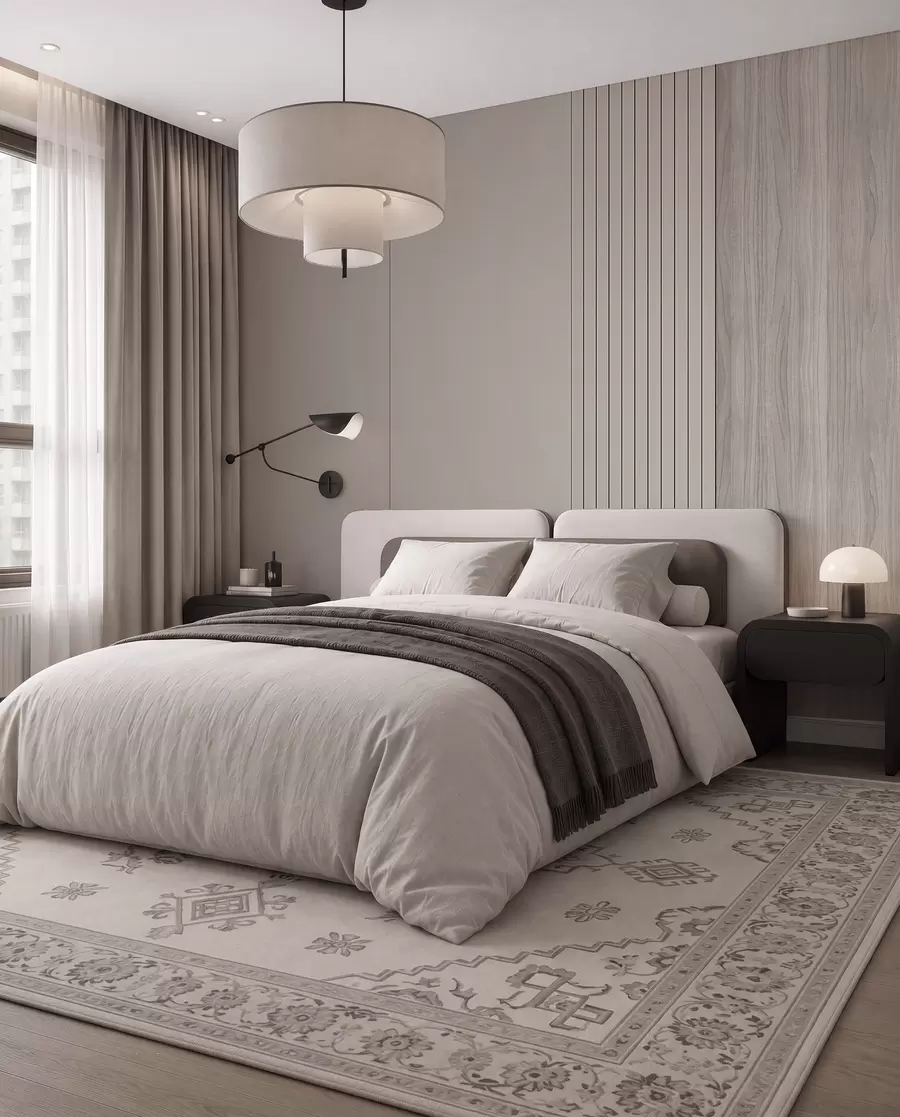 wall murals Panel with staves and wood u97549