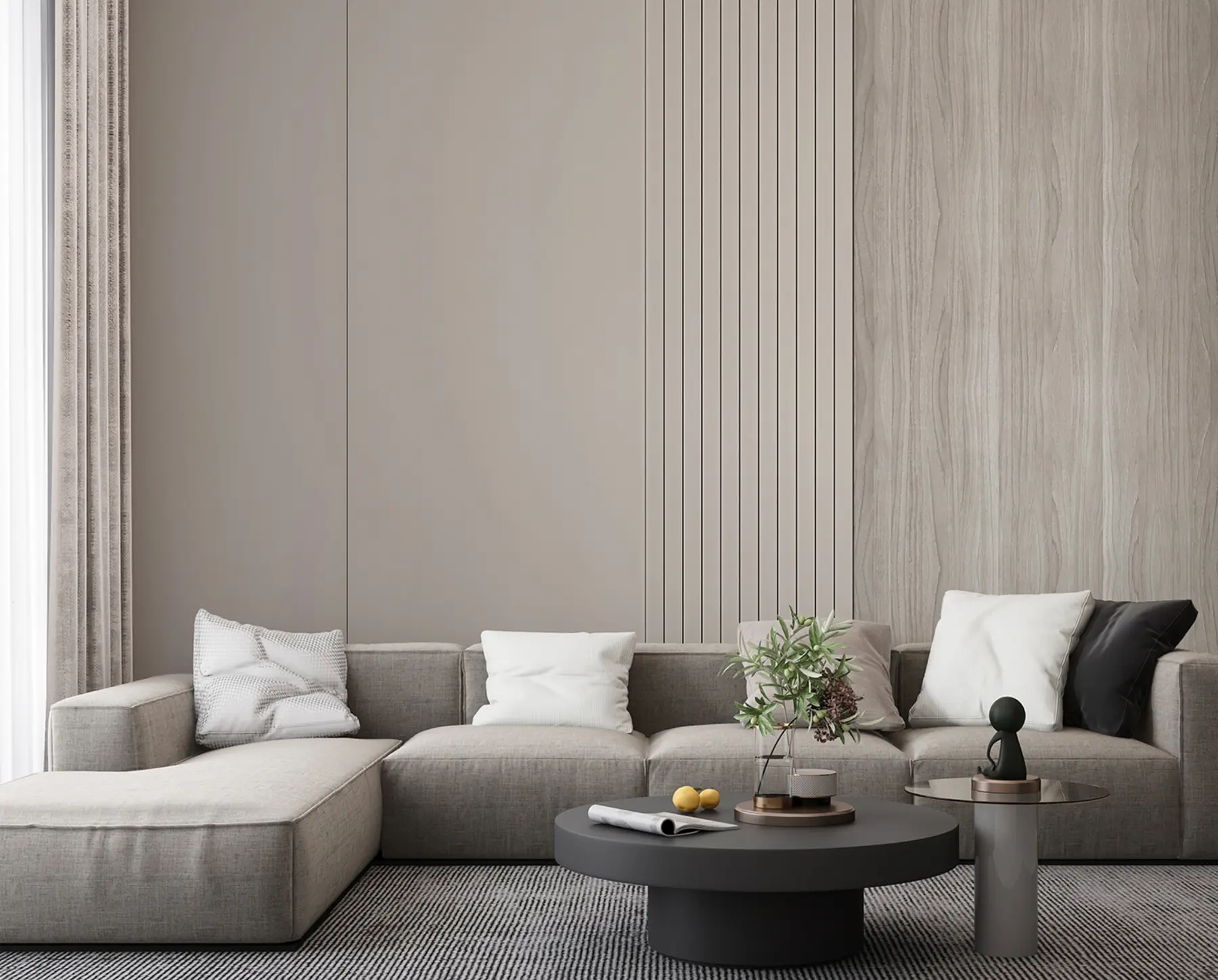 Wall Mural Photo Wallpaper Panel with staves and wood u97549