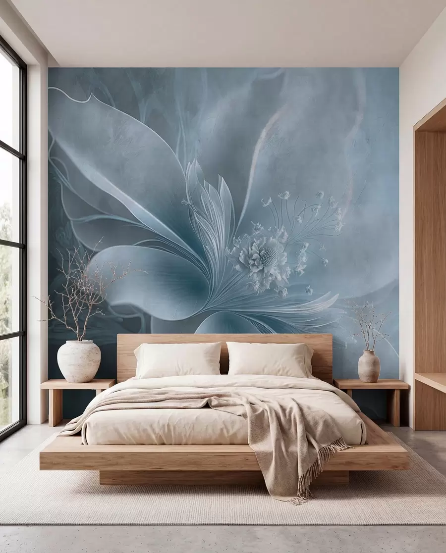 peintures murales Une fleur très délicate aux couleurs bleues u93944v1