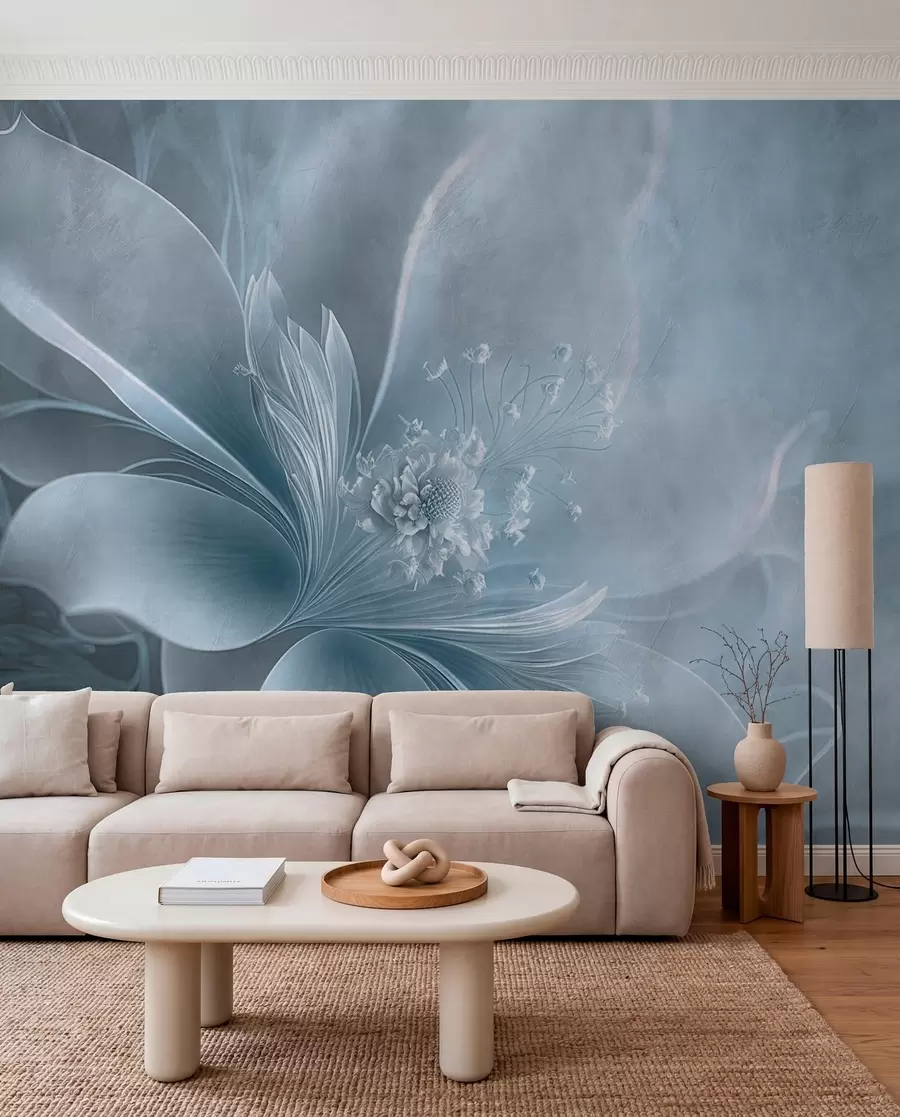 wall murals A very delicate flower in blue colors u93944v1