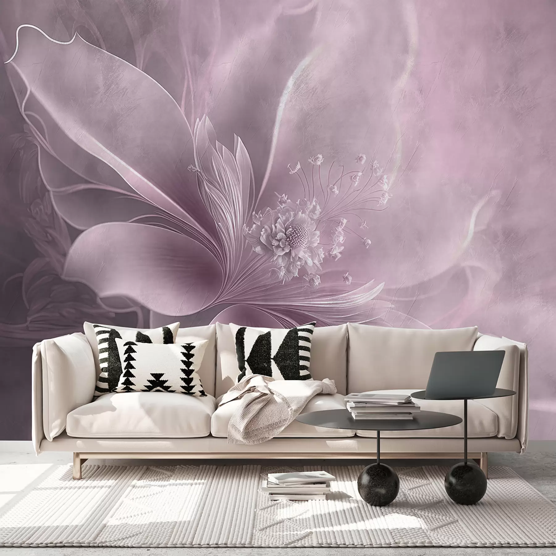 wall murals A very delicate flower in pink colors u93944v2