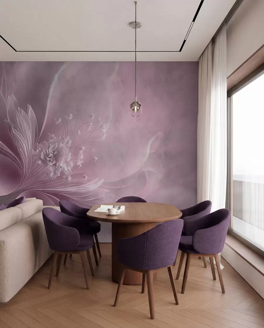 wall murals A very delicate flower in pink colors u93944v2