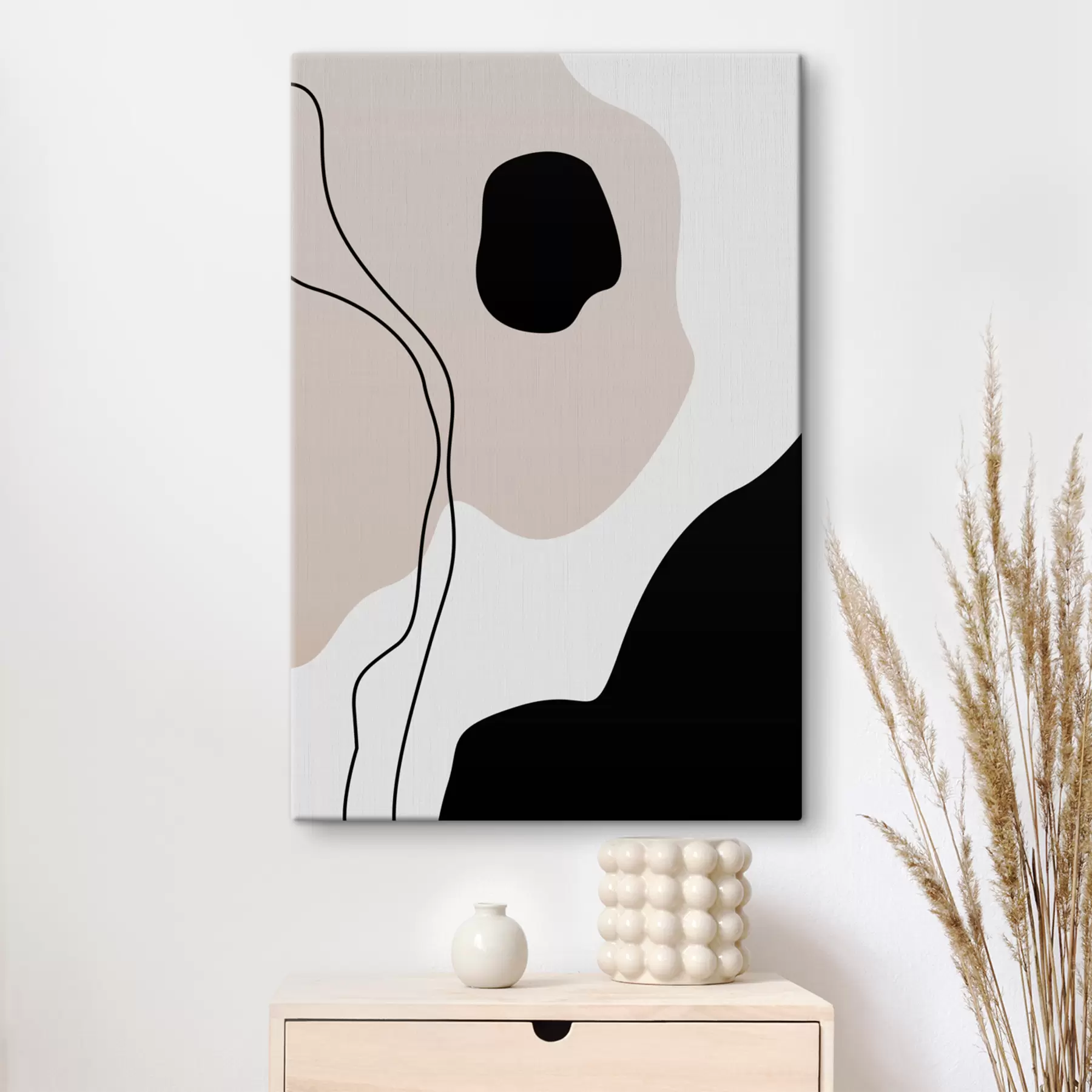 wall murals Abstract shapes in muted tones s36155